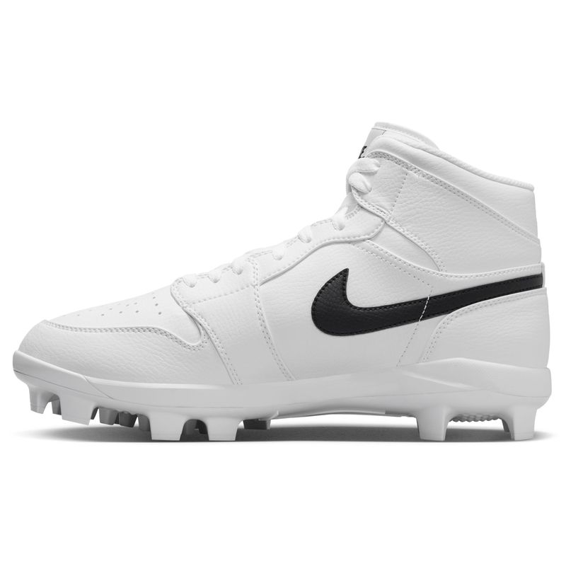 Nike Jordan 1 Retro MCS Molded Baseball Cleat - Men's White / Black