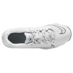 Nike Hyperdiamond 4 Keystone Molded Baseball Cleat - Kids' White / Pure Platinum Black