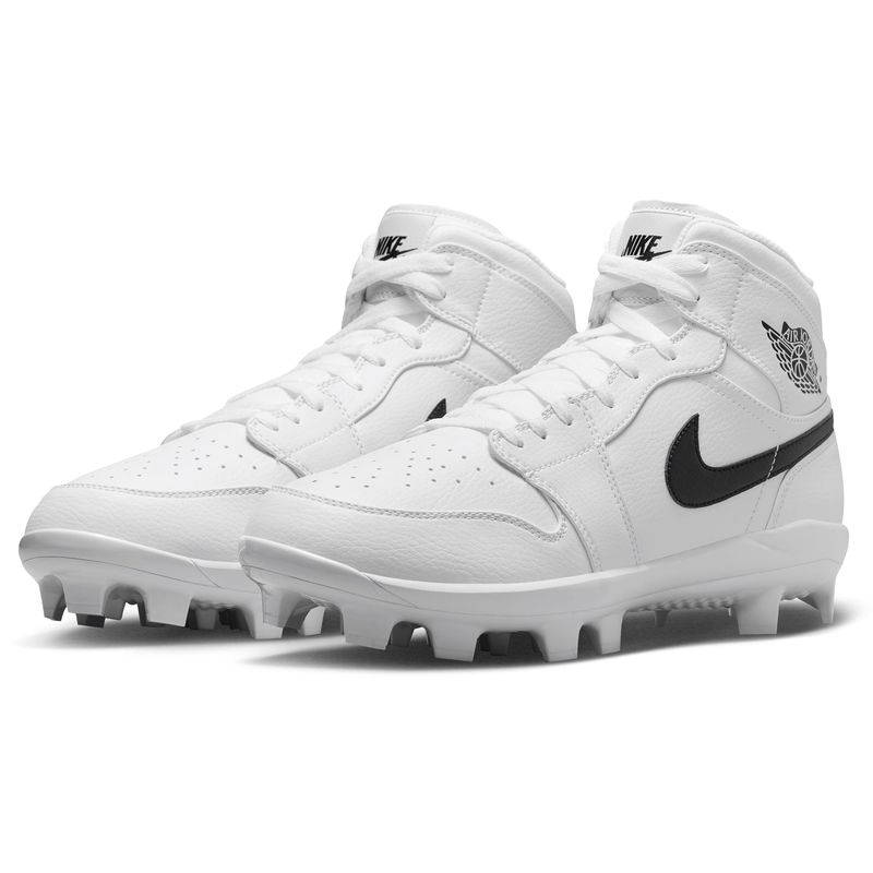 Nike Jordan 1 Retro MCS Molded Baseball Cleat - Men's White / Black