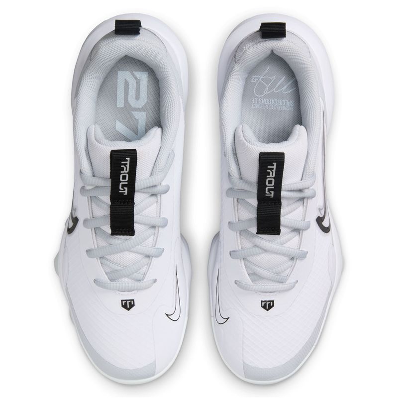 Nike Force Trout 9 Pro MCS Molded Baseball Cleat - Kids' White / Black Pure Platinum