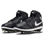 Nike Jordan 1 Retro Metal Baseball Cleat - Men's Black / White / White