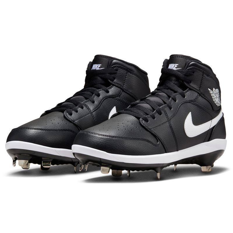 Nike Jordan 1 Retro Metal Baseball Cleat - Men's Black / White / White