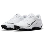 Nike Hyperdiamond 4 Keystone Molded Baseball Cleat - Kids' White / Pure Platinum Black