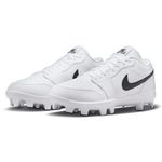Nike Jordan 1 Retro MCS Low Molded Baseball Cleat - Men's White / Black
