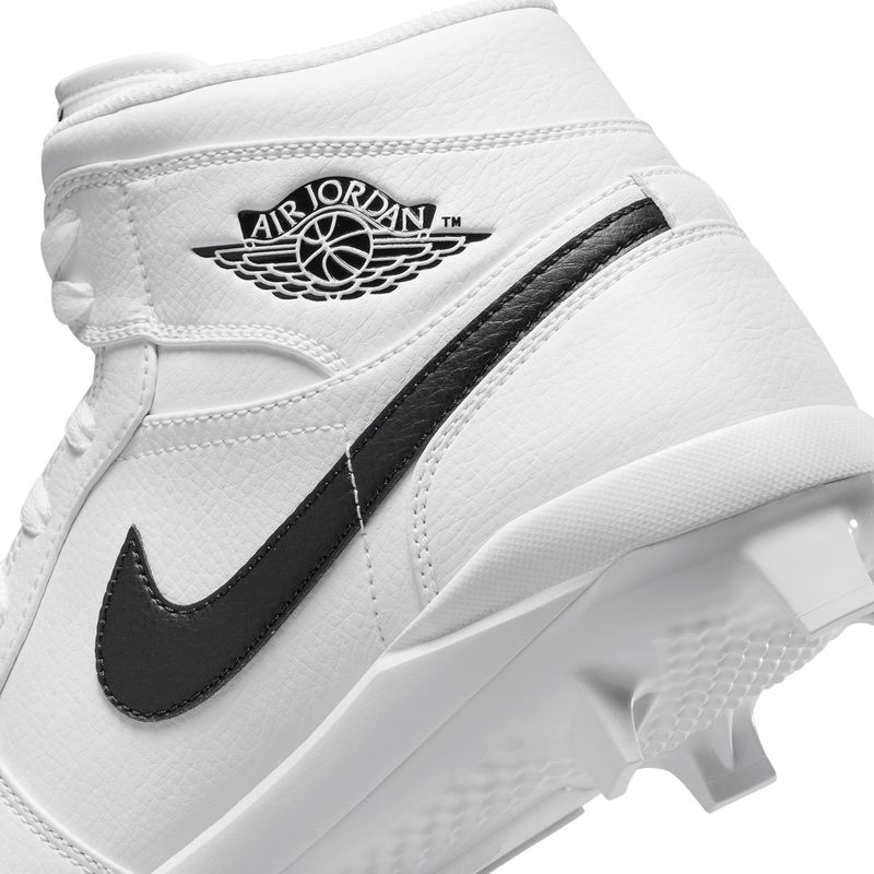 Nike Jordan 1 Retro MCS Molded Baseball Cleat - Men's White / Black