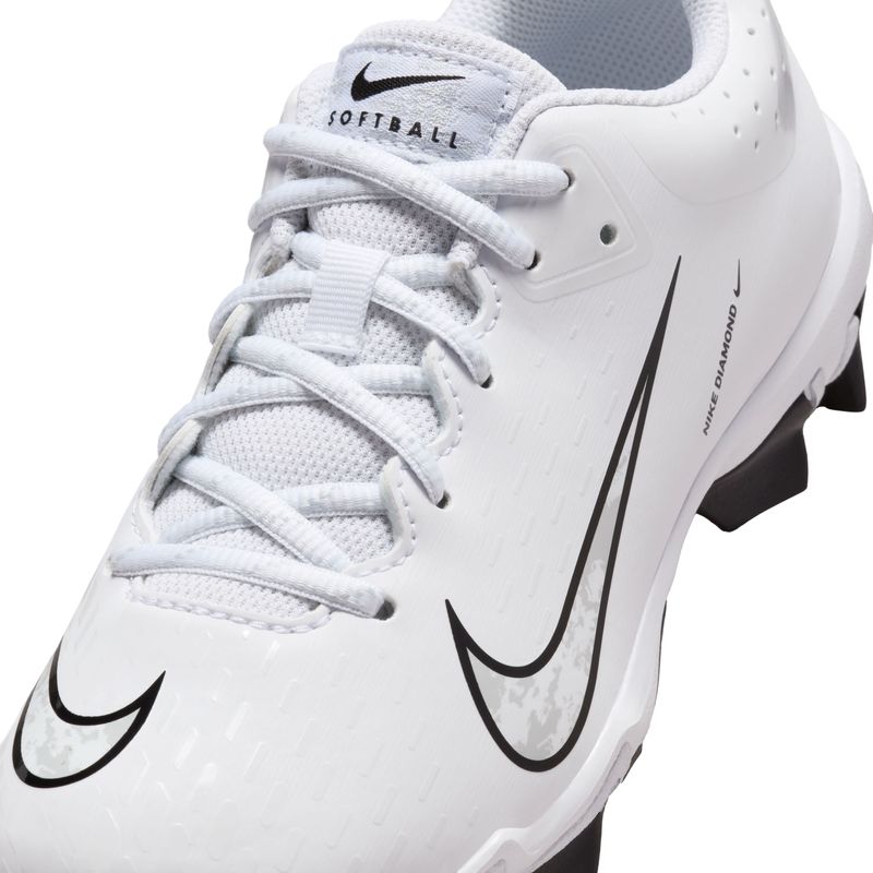 Nike Hyperdiamond 4 Keystone Molded Baseball Cleat - Kids' White / Pure Platinum Black