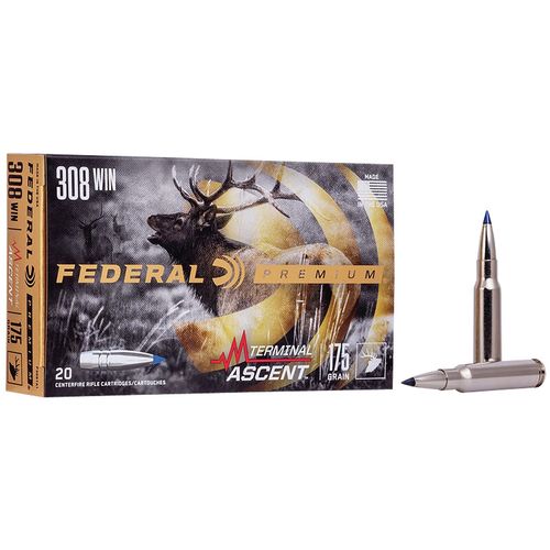 Federal Premium 308 Winchester 175 Grain Terminal Ascent Ammunition 20 Rounds