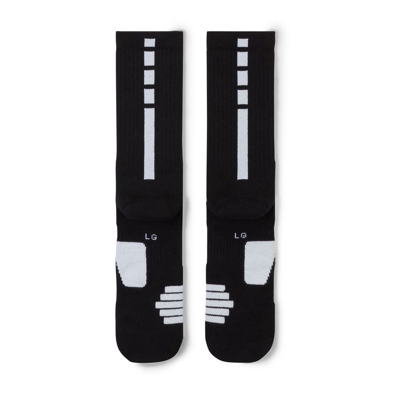 Nike Elite Crew Basketball Sock Black / White / White