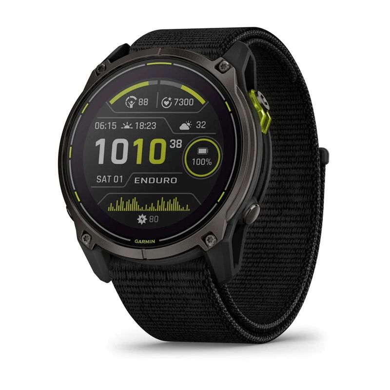 Garmin Enduro 3 GPS Watch Carbon Gray Dlc Titanium / Black Band