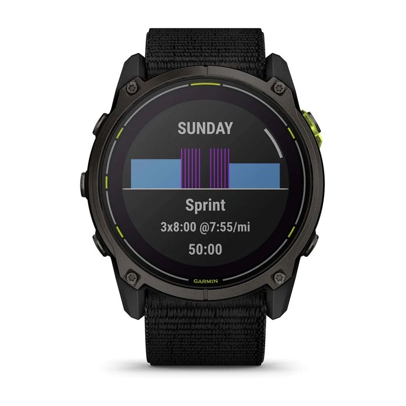 Garmin Enduro 3 GPS Watch Carbon Gray Dlc Titanium / Black Band