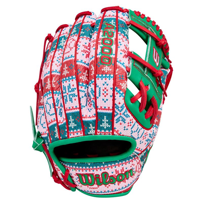 Wilson A2000 December 2025 GTOM Glove Kelly Green / Holiday Sweater