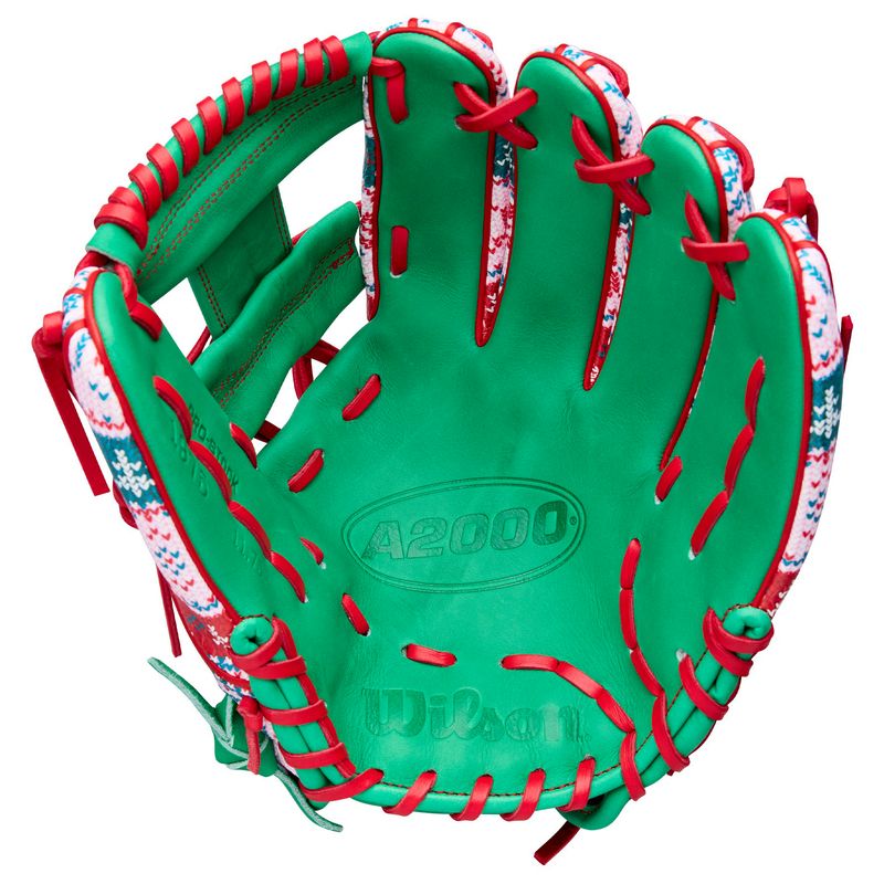 Wilson A2000 December 2025 GTOM Glove Kelly Green / Holiday Sweater