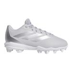 adidas Adizero Impact 2.0 Molded Baseball Cleat - Kids' Team Light Grey / Silver Metallic / Footwear White