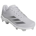 adidas Adizero Electric 2.0 TPU Molded Baseball Cleat - Men's Team Light Grey / Silver Metallic / Team Light Grey