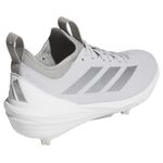 adidas Adizero Impact 2.0 Metal Baseball Cleat - Men's Team Light Grey / Footwear White / Silver Metallic