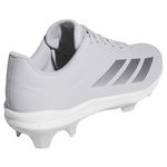 adidas Adizero Electric 2.0 TPU Molded Baseball Cleat - Men's Team Light Grey / Silver Metallic / Team Light Grey