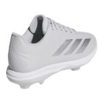 adidas Adizero Electric 2.0 TPU Molded Baseball Cleat - Kids' Team Light Grey / Silver Metallic / Team Light Grey