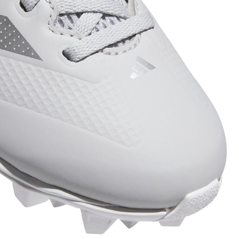 adidas Adizero Impact 2.0 Molded Baseball Cleat - Kids' Team Light Grey / Silver Metallic / Footwear White