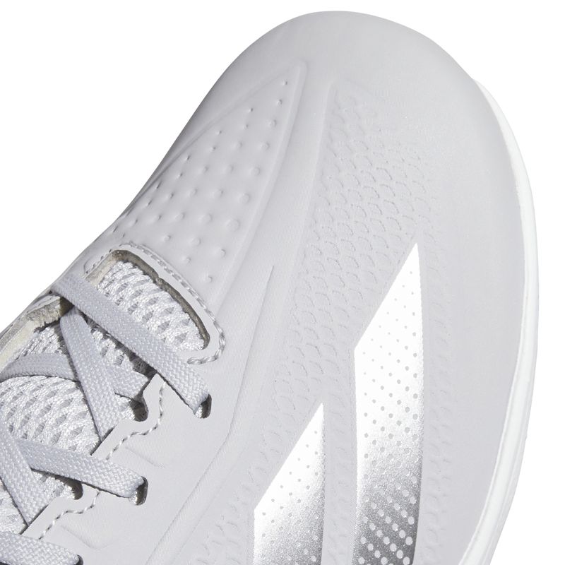 adidas Adizero Electric 2.0 TPU Molded Baseball Cleat - Men's Team Light Grey / Silver Metallic / Team Light Grey