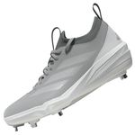 adidas Adizero Impact 2.0 Metal Baseball Cleat - Men's Team Light Grey / Footwear White / Silver Metallic