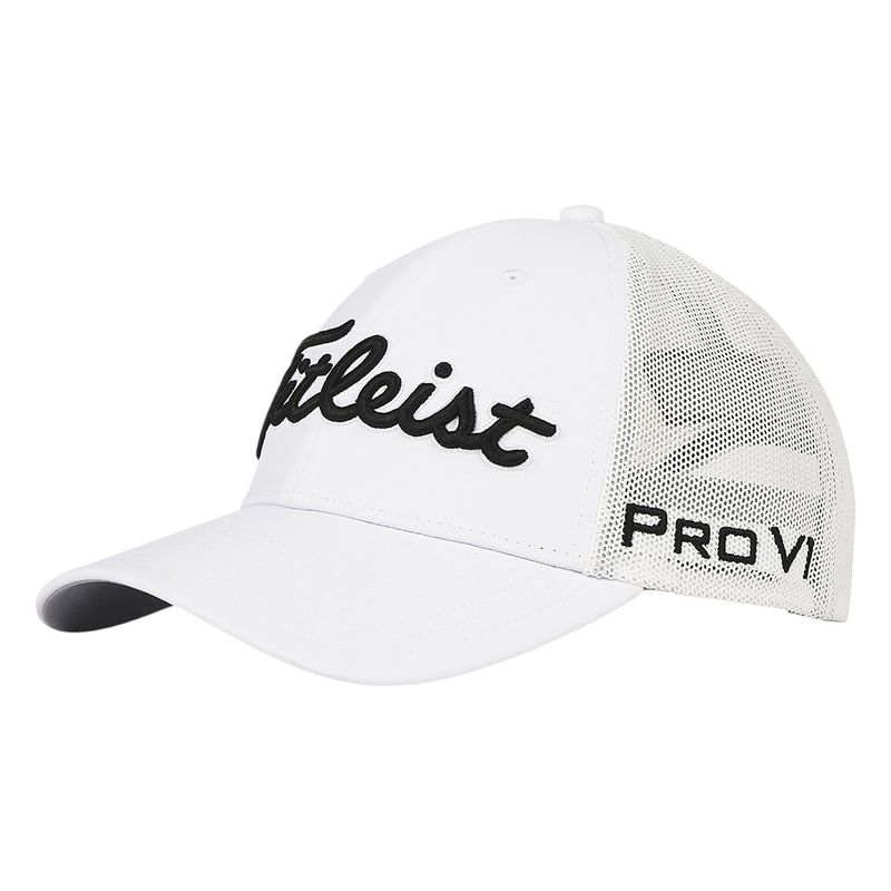 Titleist Tour Performance Mesh Hat - Men's White / Black
