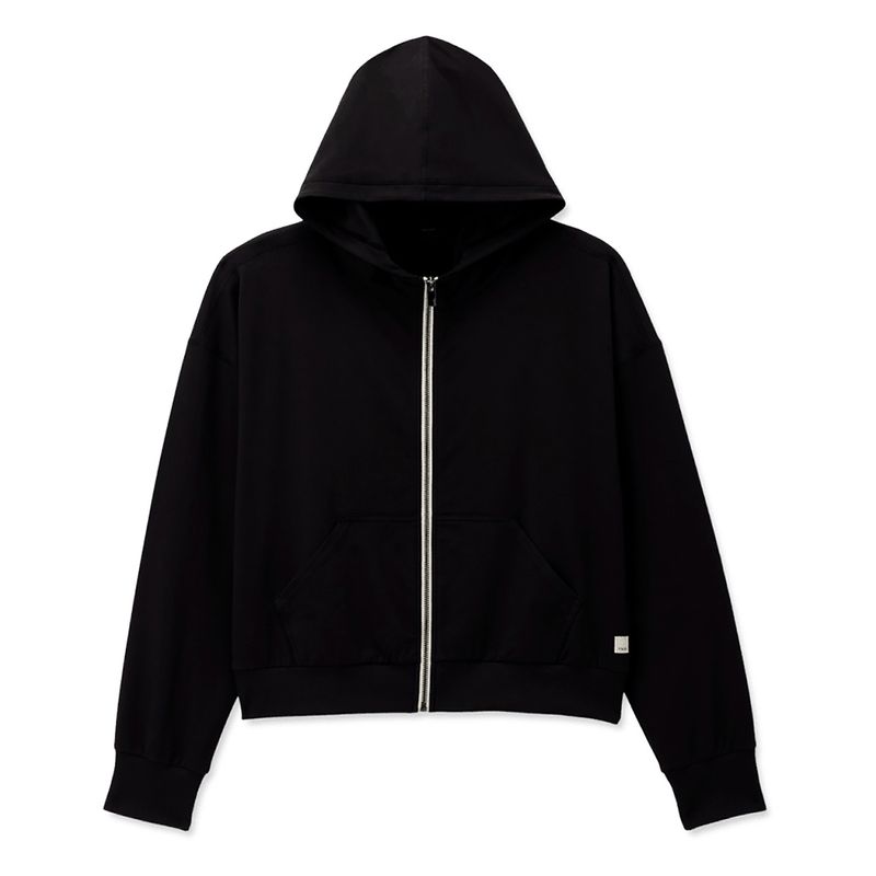 Vuori Halo Modern Full Zip Hoodie - Women's True Black