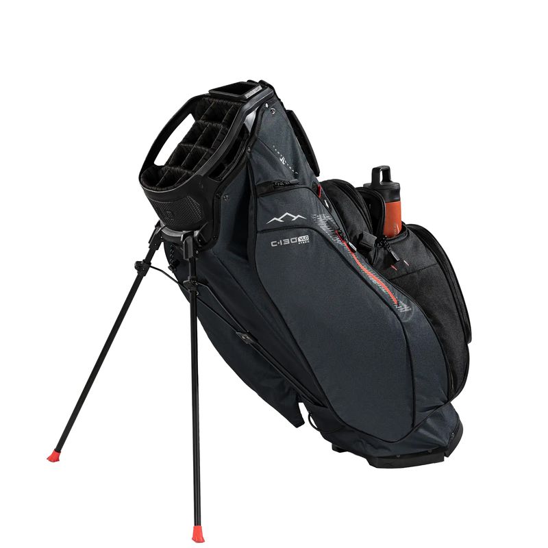 Sun Mountain C130 Vlo Hybrid Stand Golf Bag - 2026 Steel / Black / Red