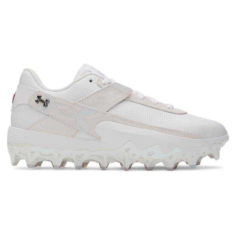 Under Armour Harper 10 Pro TPU Low Molded Baseball Cleat - Men's White / White / Halo Gray