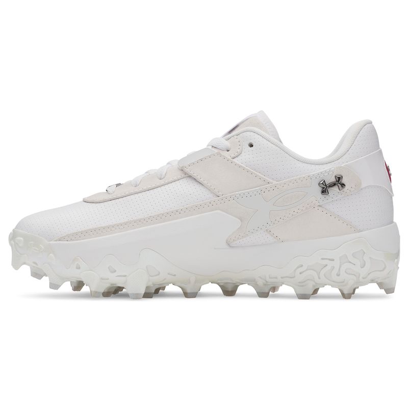 Under Armour Harper 10 Pro TPU Low Molded Baseball Cleat - Men's White / White / Halo Gray