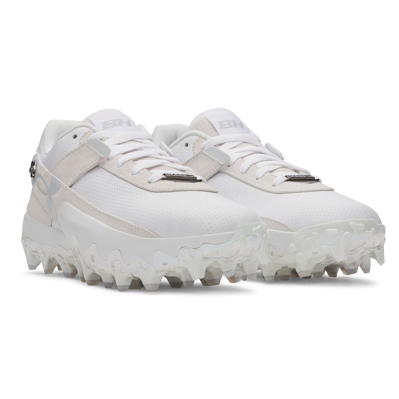 Under Armour Harper 10 Pro TPU Low Molded Baseball Cleat - Men's White / White / Halo Gray