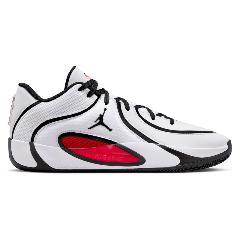 Jordan Tatum 4 Basketball Shoe - Men's White / University Red Black