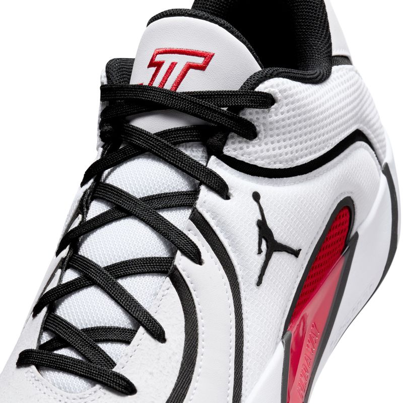 Jordan Tatum 4 Basketball Shoe - Men's White / University Red Black