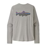 Patagonia Fitz Roy Trout Cap Cool Sun Long-Sleeve Shirt - Men's Crisp Grey / Salt Grey X-Dye