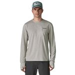 Patagonia Fitz Roy Trout Cap Cool Sun Long-Sleeve Shirt - Men's Crisp Grey / Salt Grey X-Dye