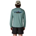 Patagonia Fitz Roy Trout Cap Cool Daily Long-Sleeve Shirt - Men's Blue Sage / Light Blue Sage X-Dye