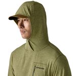 Patagonia Fitz Roy Trout Cap Cool Sun Hoodie - Men's Caper Green / Buckhorn Green X-Dye