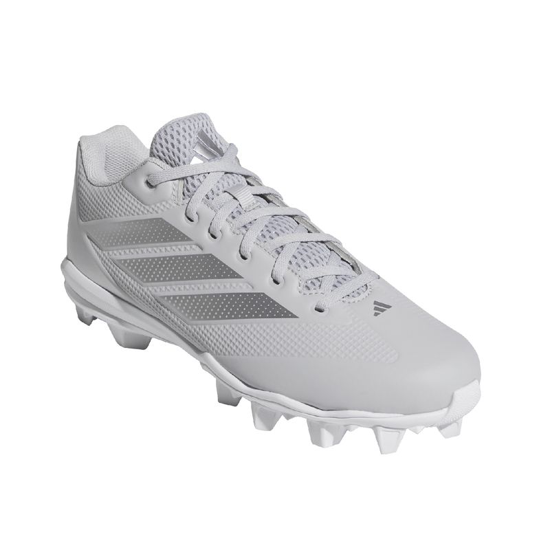 adidas Adizero Impact 2.0 Molded Baseball Cleat - Men's Team Light Grey / Silver Metallic / Footwear White