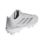 adidas Adizero Impact 2.0 Molded Baseball Cleat - Men's Team Light Grey / Silver Metallic / Footwear White