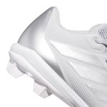 adidas Adizero Impact 2.0 Molded Baseball Cleat - Men's Team Light Grey / Silver Metallic / Footwear White
