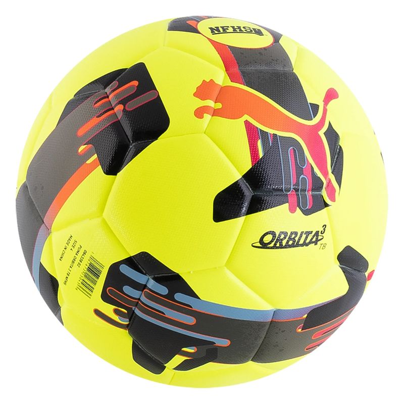 PUMA Orbita 3 FIFA Quality NFHS Soccer Ball Lemon Tonic / Multicolor