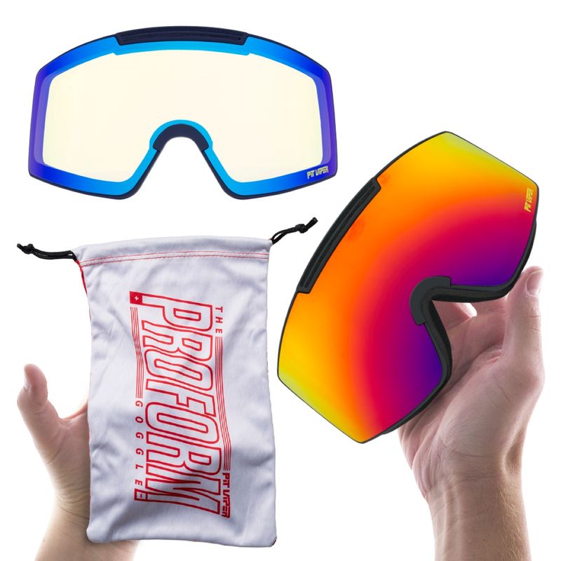 Pit Viper The Hot Box Proform Goggle Hot Box / Sunset Yellow Snow