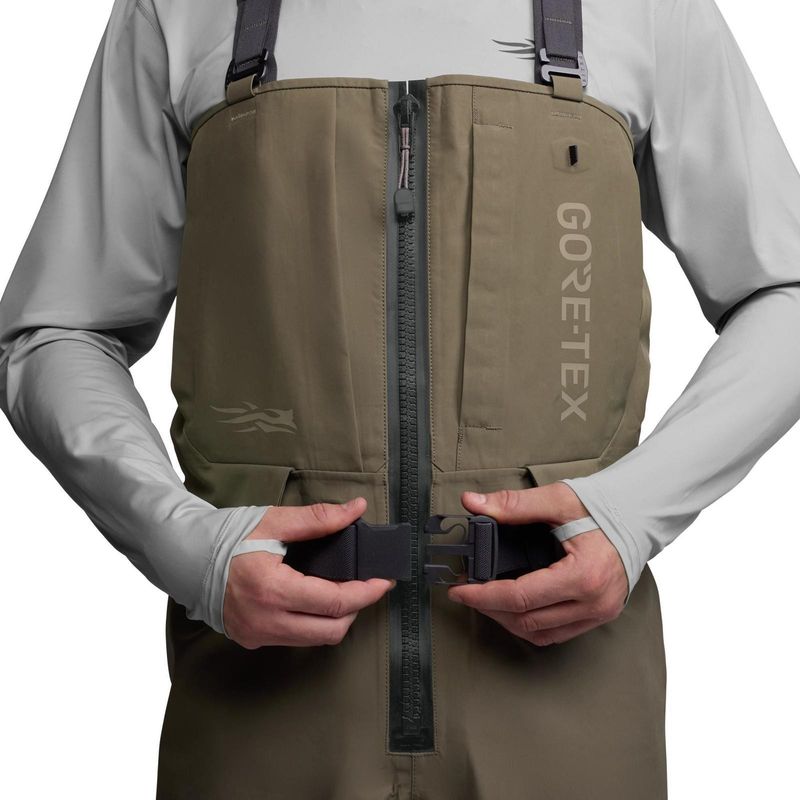 SITKA Crosscurrent Zip GTX Stockingfoot Wader Bark Brown