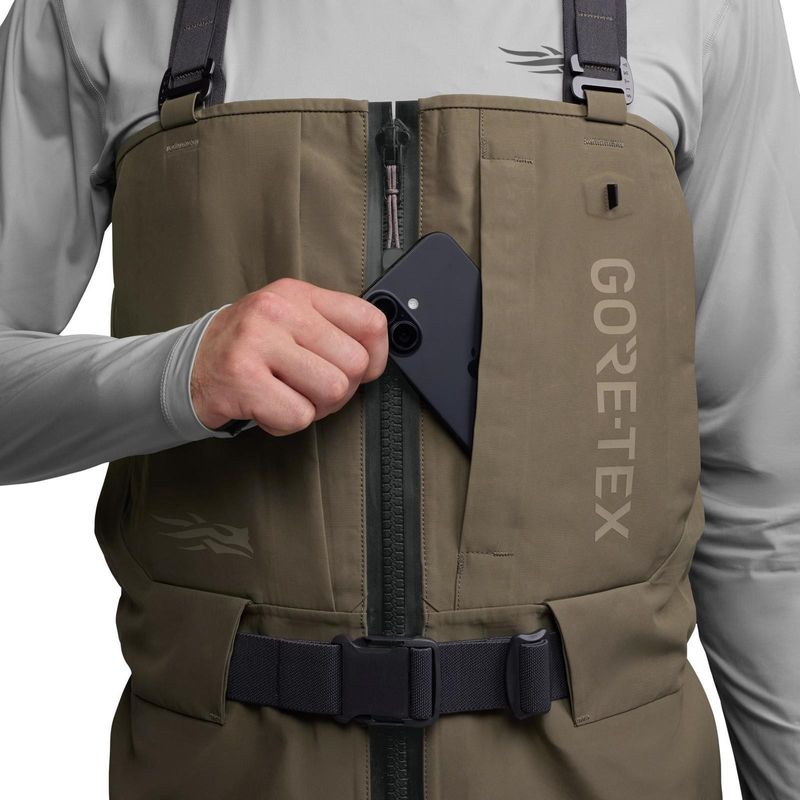 SITKA Crosscurrent Zip GTX Stockingfoot Wader Bark Brown