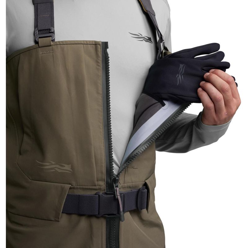 SITKA Crosscurrent Zip GTX Stockingfoot Wader Bark Brown