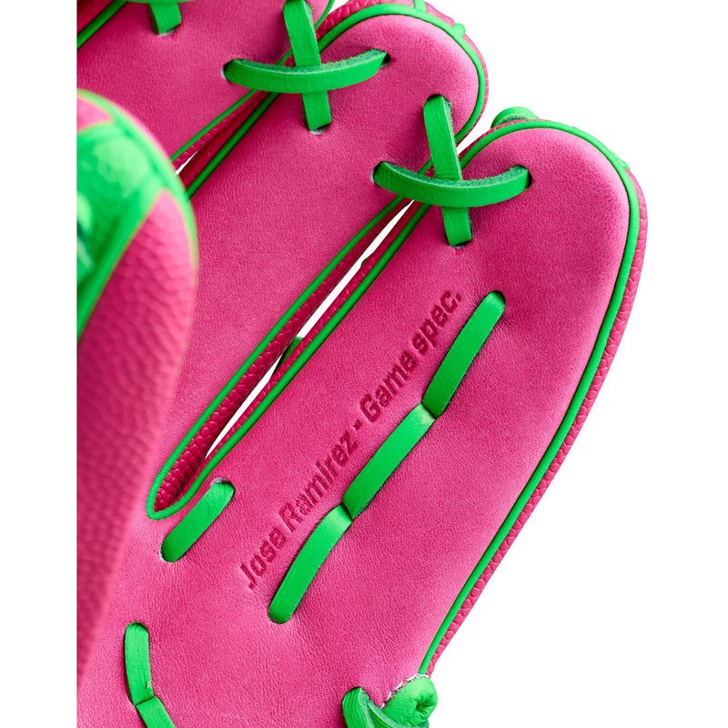 Wilson A2000 Jose Ramirez Baseball Glove - 2026 Flamingo Pink / Neon Green / Flamingo Pink SuperSkin