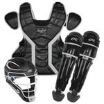 Rawlings Mach Pro Series Baseball Catcher's Set Black / White