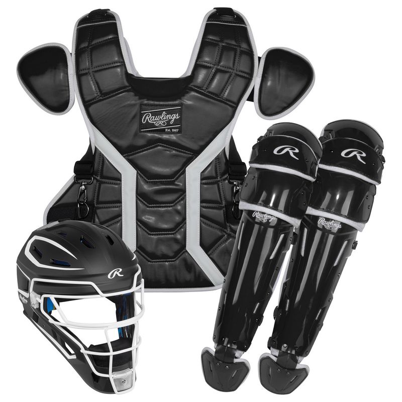 Rawlings Mach Pro Series Baseball Catcher's Set Black / White