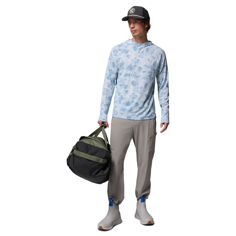 Columbia PFG Uncharted II Printed Hoodie - Men's Dark Mirage Deltawoods