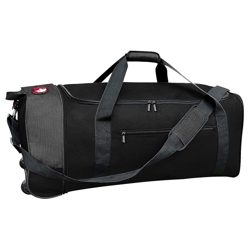 Canada Weather Gear Foldable Wheeled Duffel Black