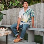 OluKai Lae'ahi Lauhala Woven Leather Casual Shoe - Men's Fox / Fox